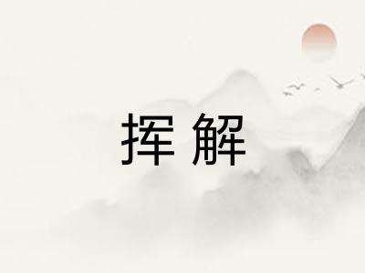 挥解