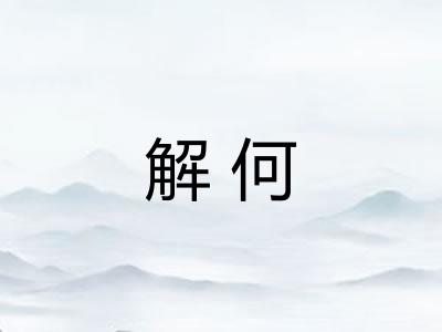 解何