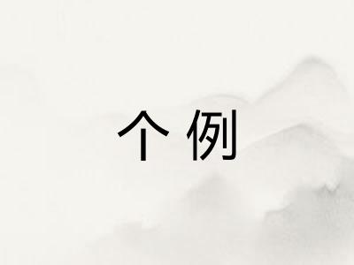 个例