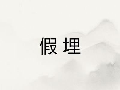 假埋