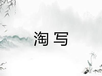 淘写