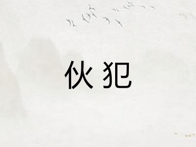 伙犯