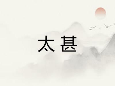 太甚
