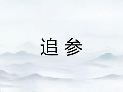 追参