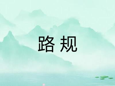 路规