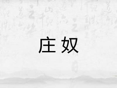 庄奴