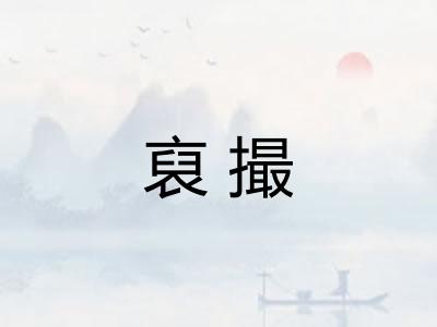 裒撮