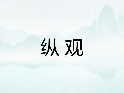 纵观