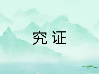 究证