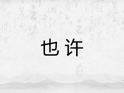 也许