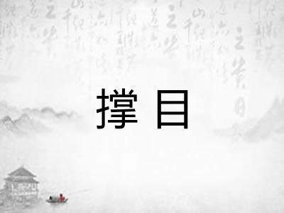 撑目