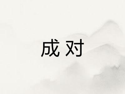 成对