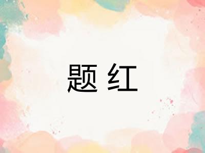 题红