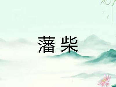 藩柴