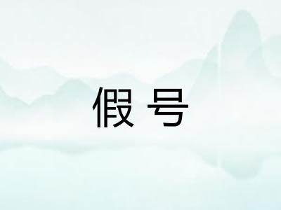 假号