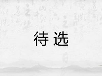 待选