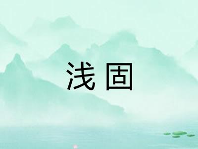 浅固