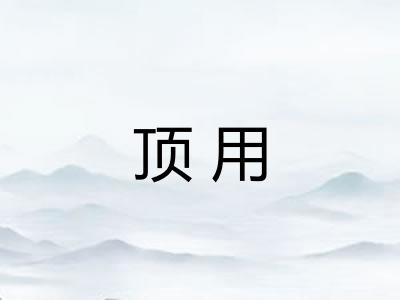 顶用