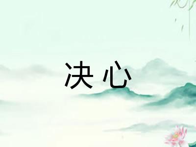 决心