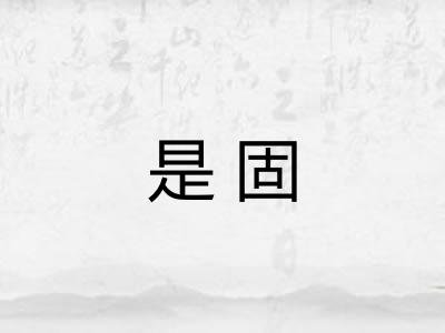 是固