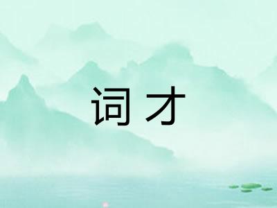 词才