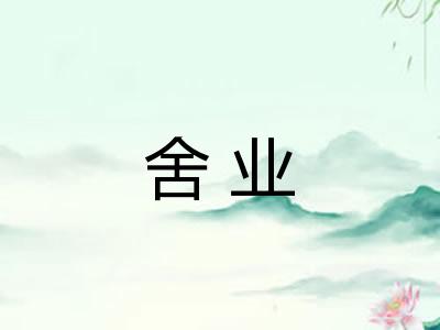 舍业