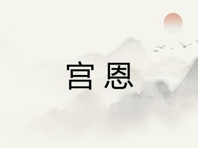 宫恩 宫恩