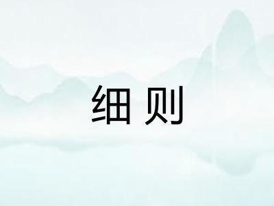 细则