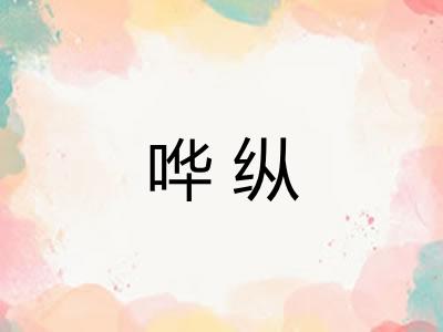 哗纵