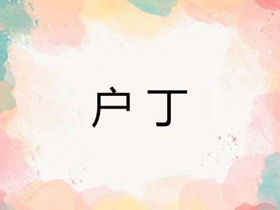 户丁