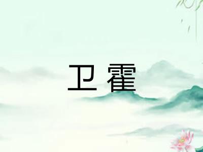 卫霍