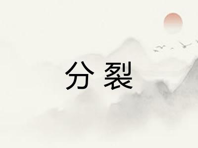 分裂