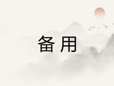 备用