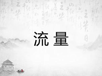 流量 流量