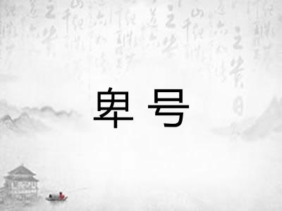 卑号
