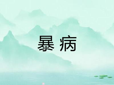 暴病 暴病