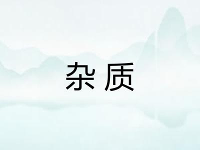 杂质