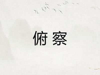 俯察