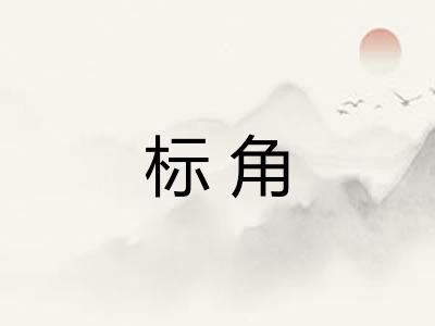 标角 标角