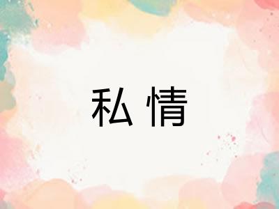 私情 私情