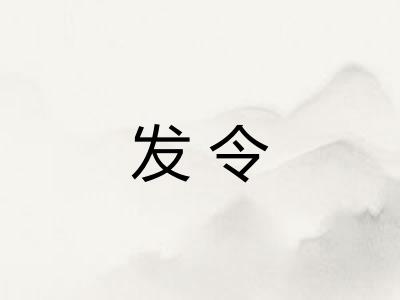 发令 发令