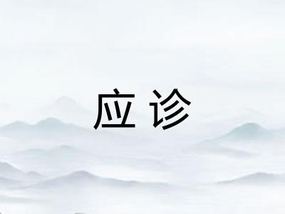 应诊