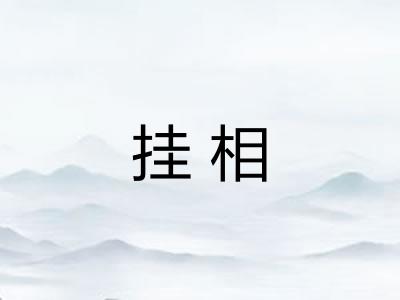 挂相