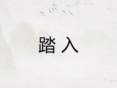 踏入