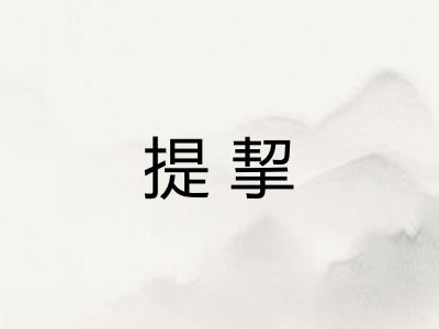提挈