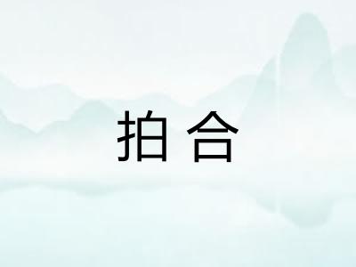 拍合