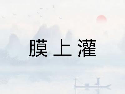 膜上灌