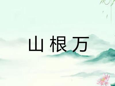 山根万