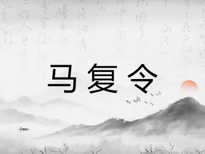 马复令 马复令