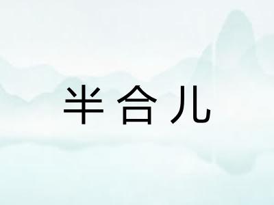 半合儿 半合儿